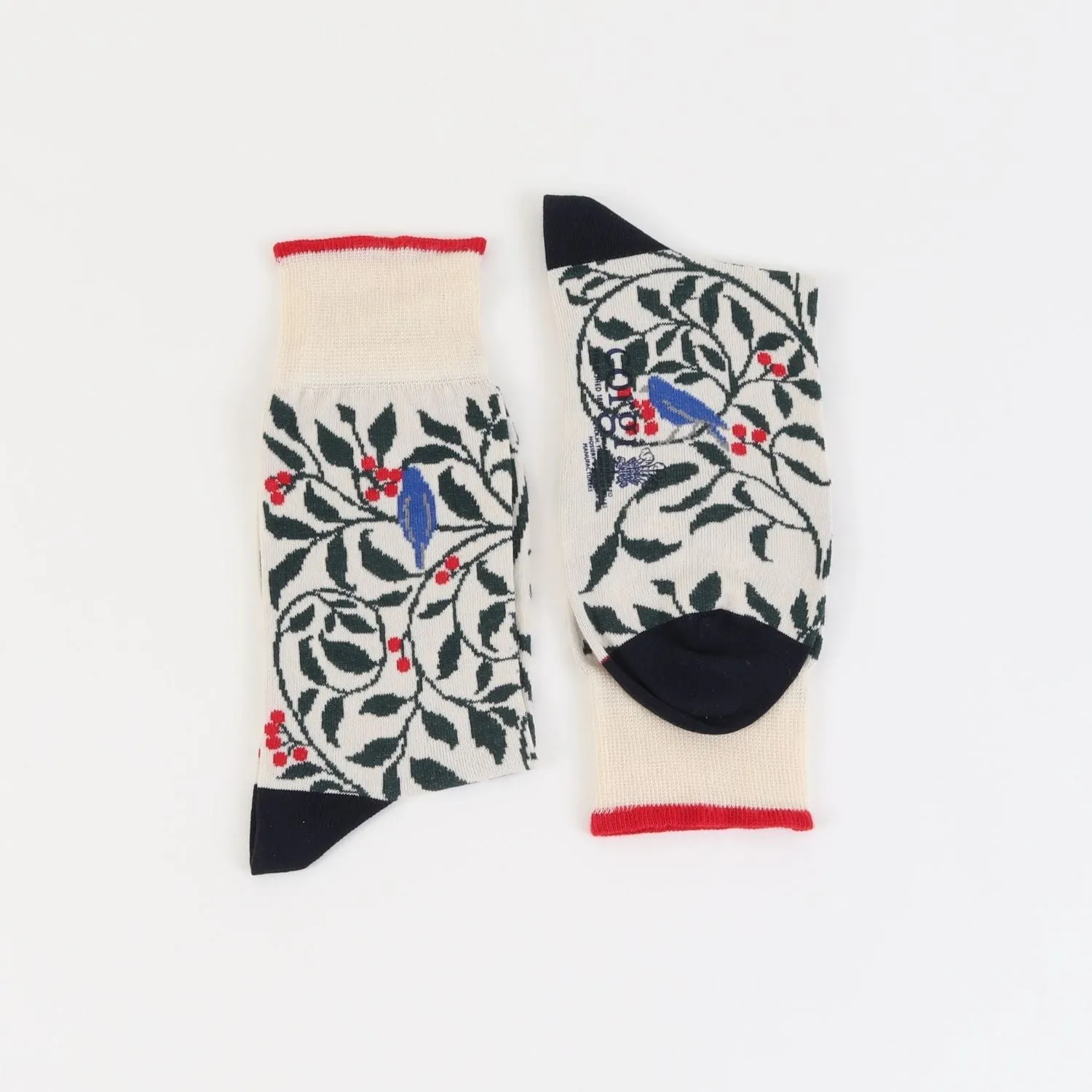 Men's William Morris Holly Tree Cotton Socks