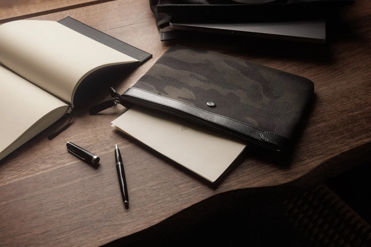 M/S Pouch - Palm Jacquard/Cuoio
