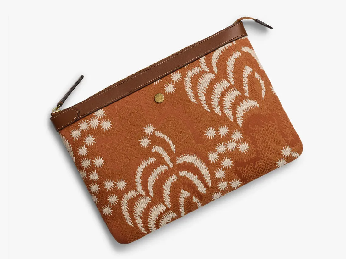 M/S Pouch - Palm Jacquard/Cuoio