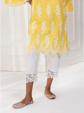 Mulmul Cotton Irena White Pant