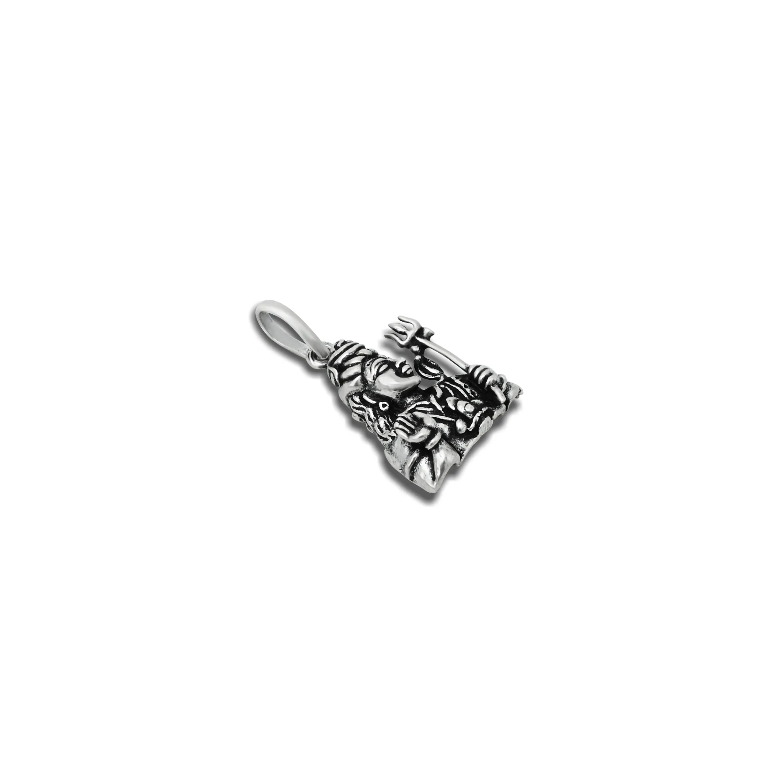 Oxidised 925 Silver Mahadev with Trishul Pendant