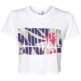 Palms Ripped Logo Cropped Ladies Tee