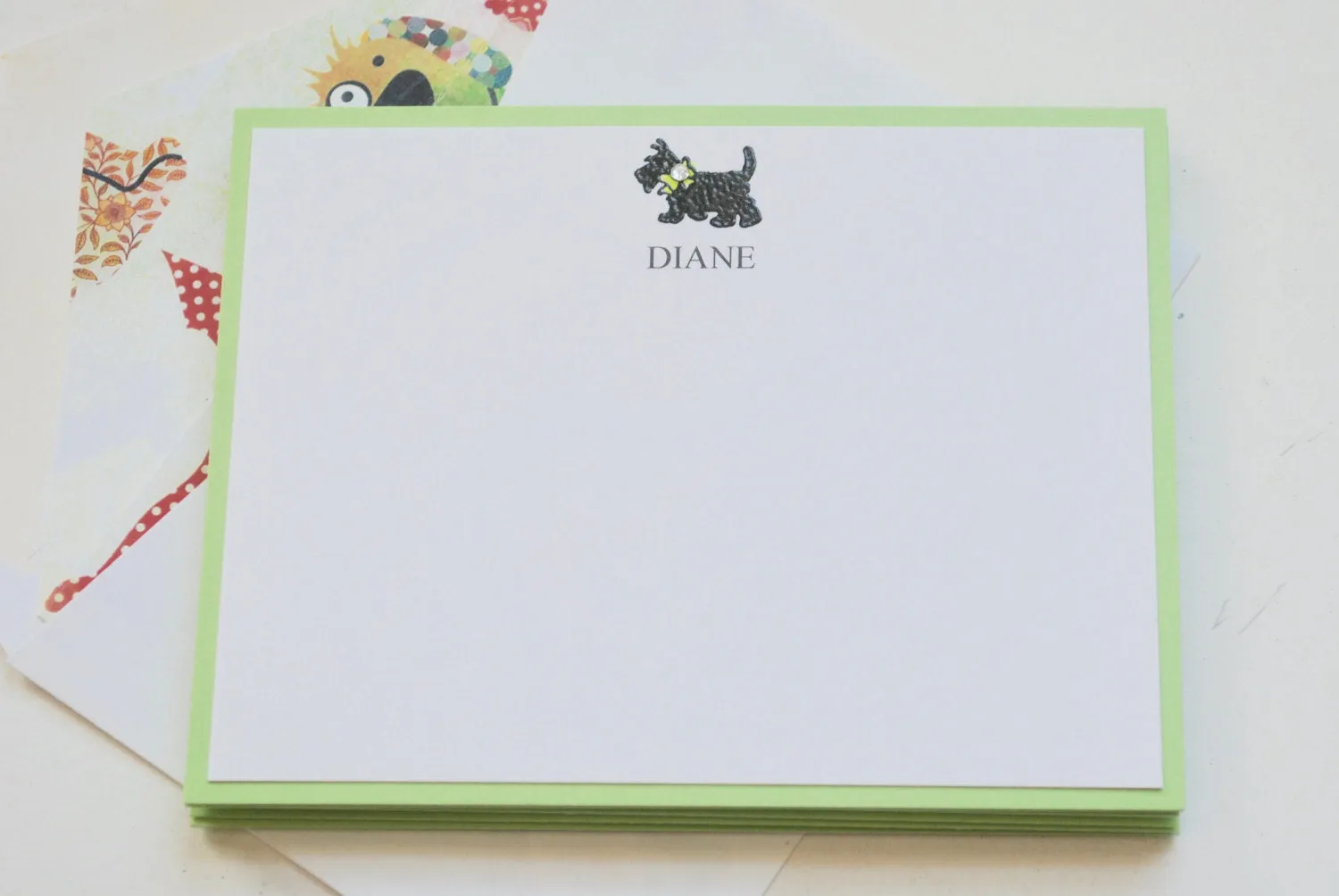Personalized Note Cards, Scottie Note Cards, Personalized Stationery, Thank You Cards, Thank You Note Cards, , Set of 8