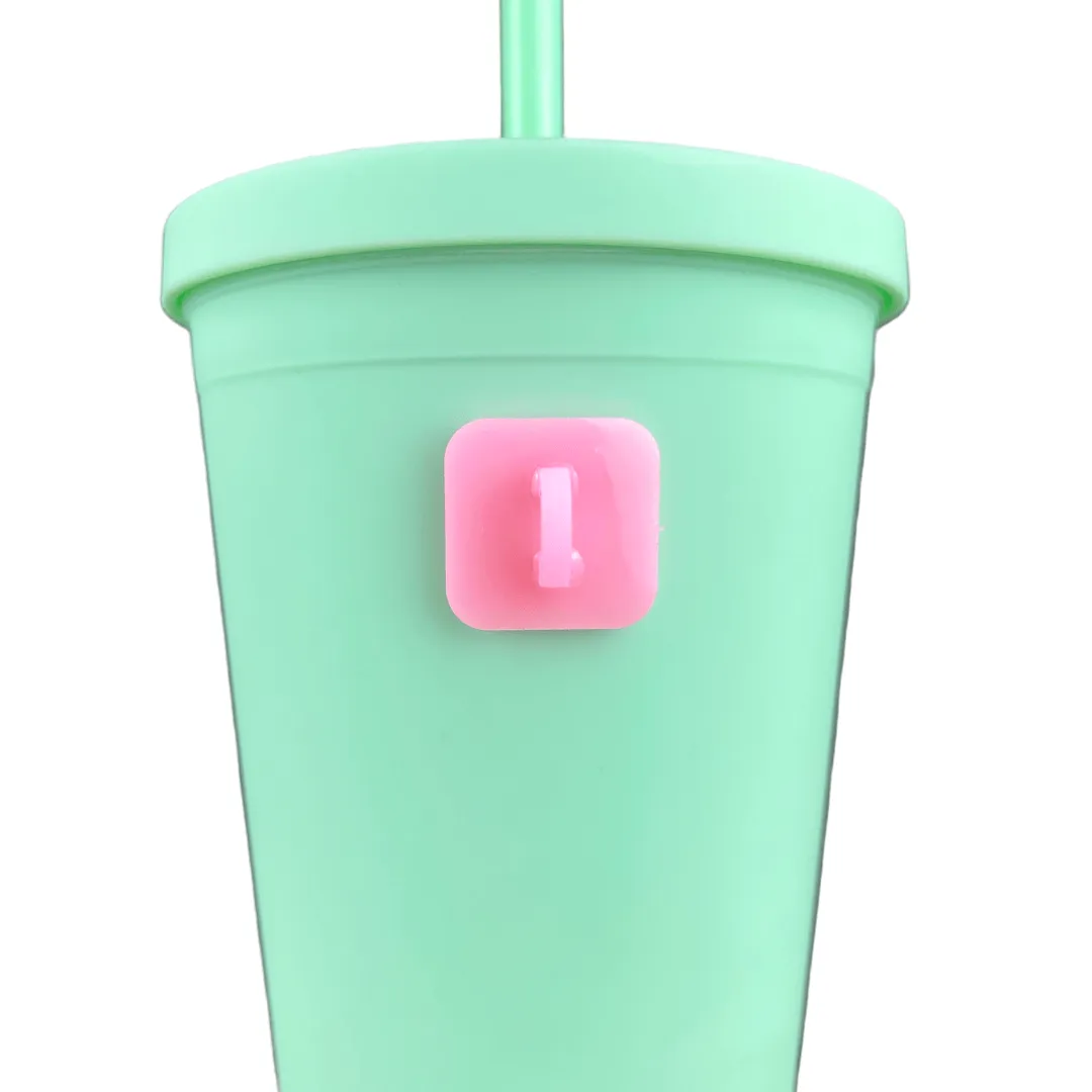 Pink Square Stick-On Hook