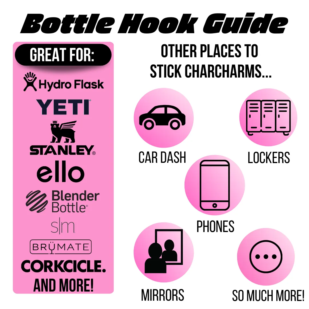 Pink Square Stick-On Hook