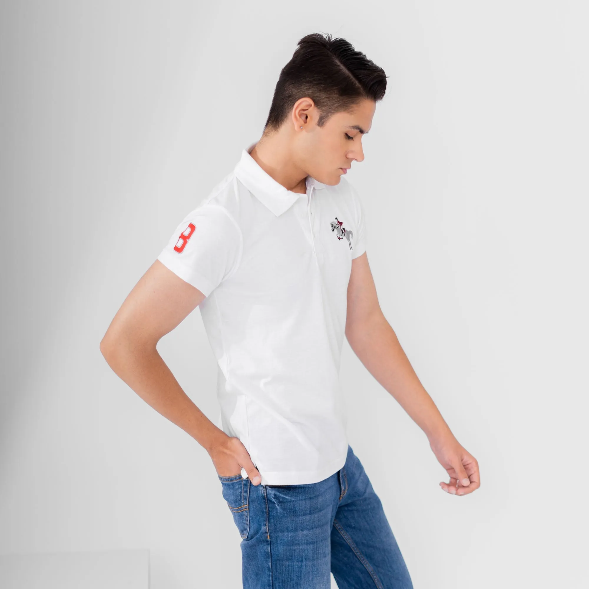 Polo Republica Men's Horse & 8 Embroidered Short Sleeve Polo Shirt