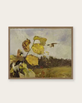 "Bird resting on branch" Art Print