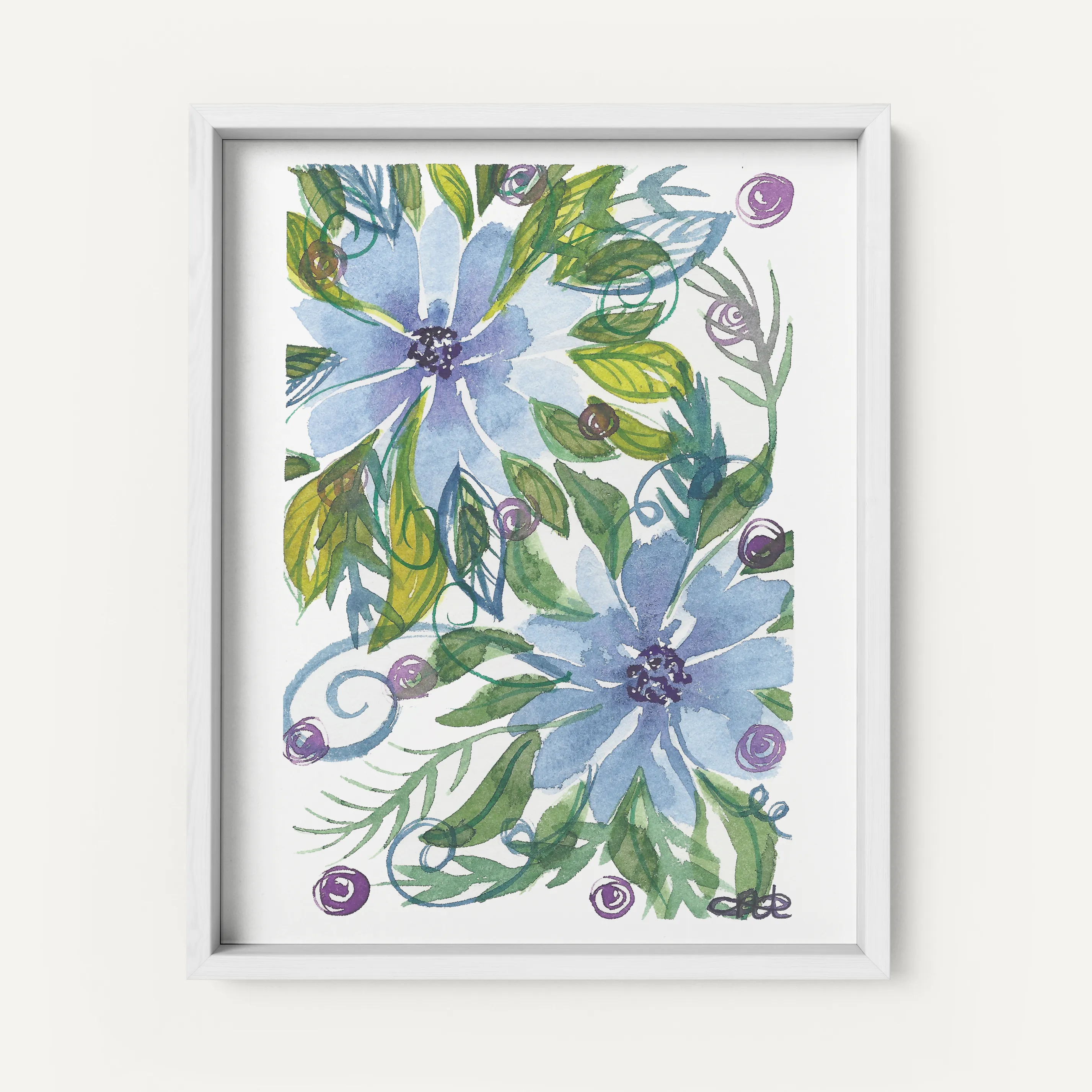 "Blue Flowers" - Fine Art Print