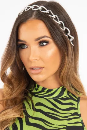 Silver Chain Detail Hairband - Edessa