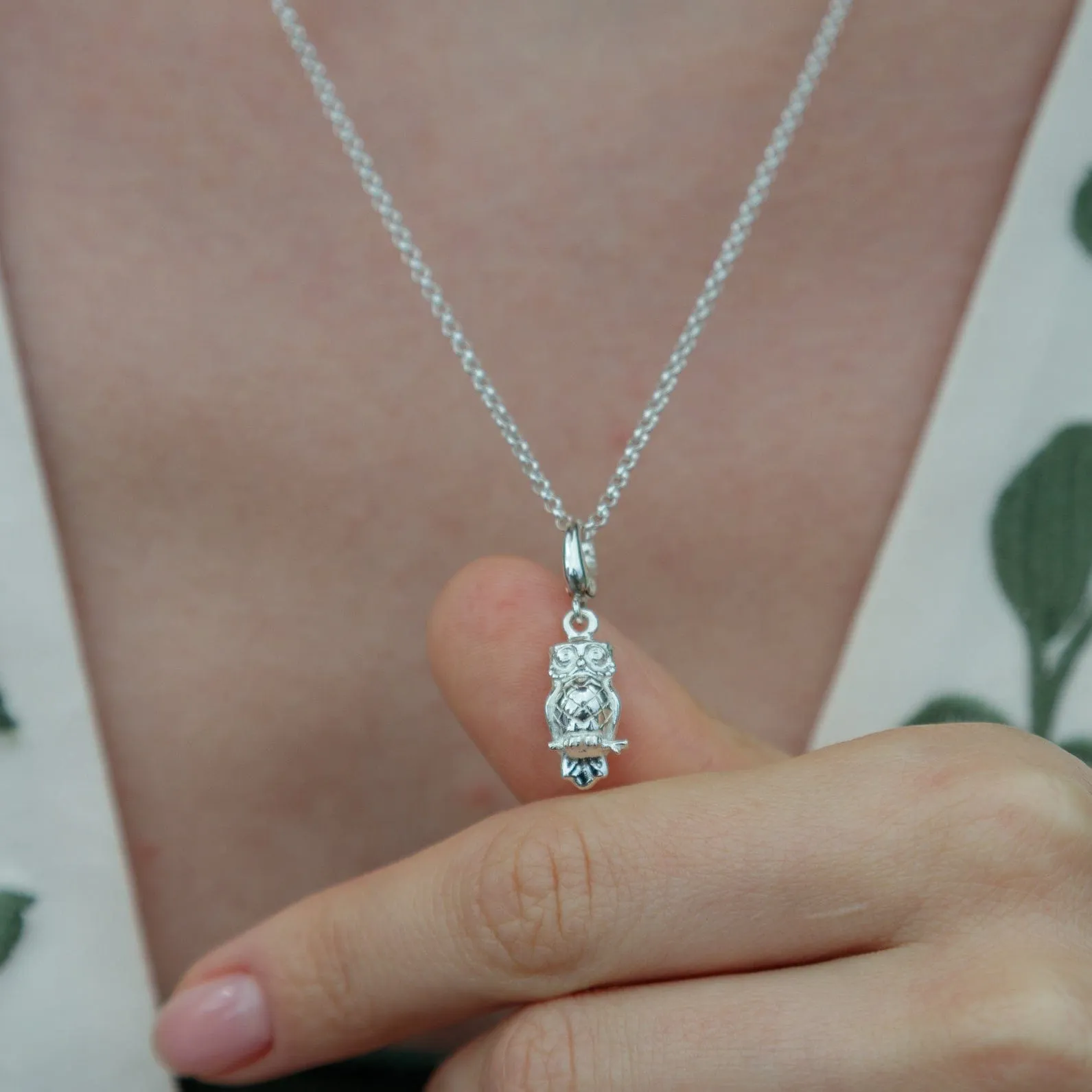 Silver Owl Necklace