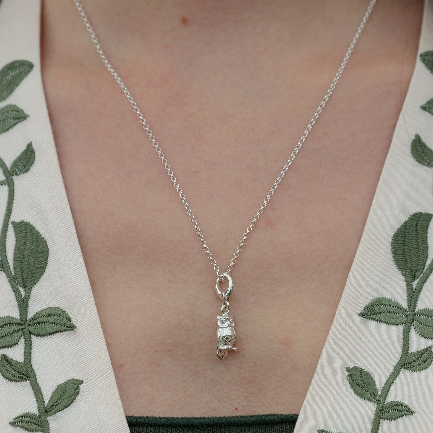Silver Owl Necklace