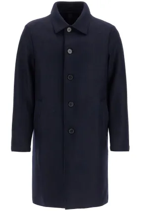 SINGLE-BREASTED PRESSED WOOL COAT