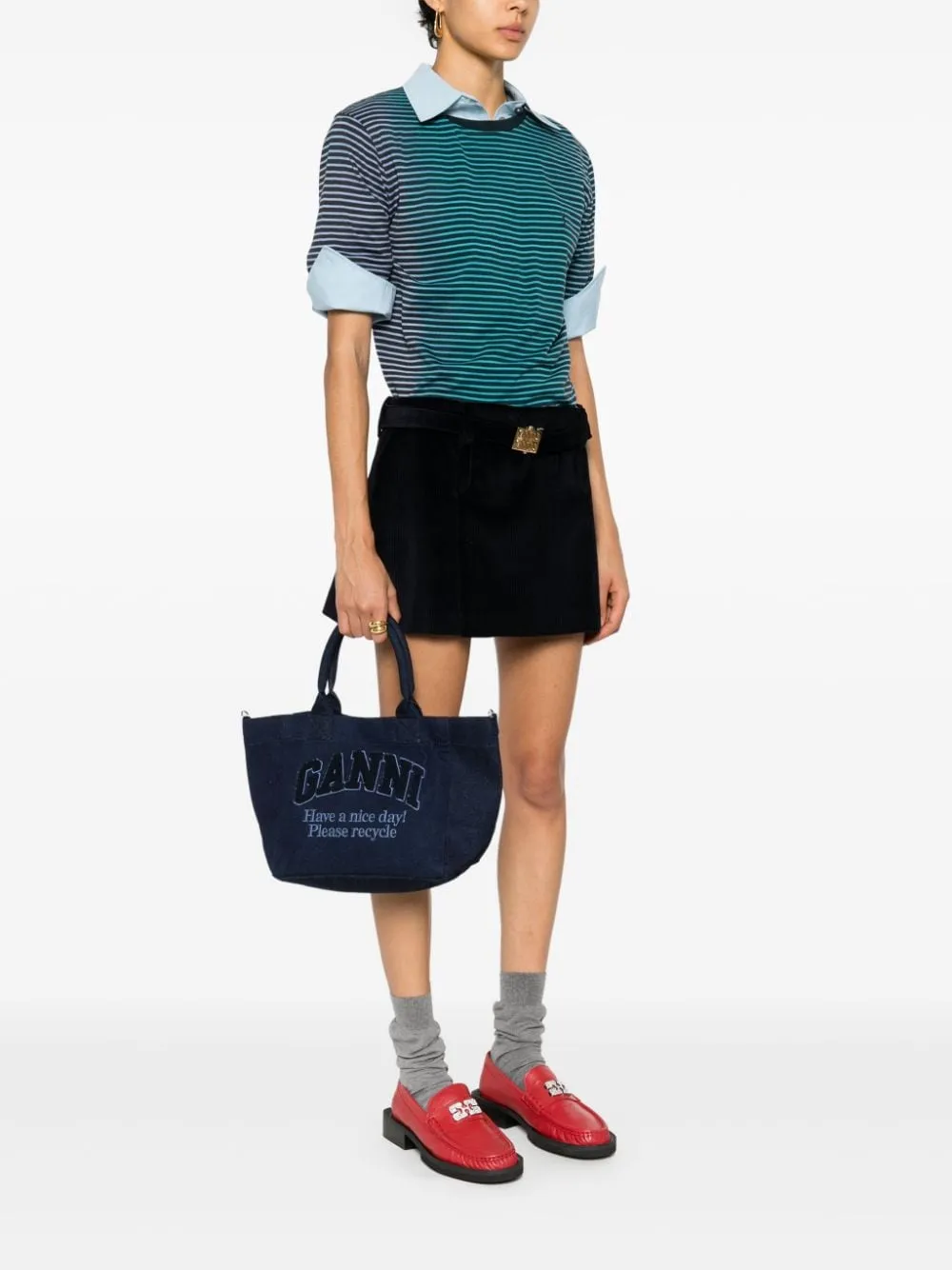 SMALL DENIM TOTE BAG