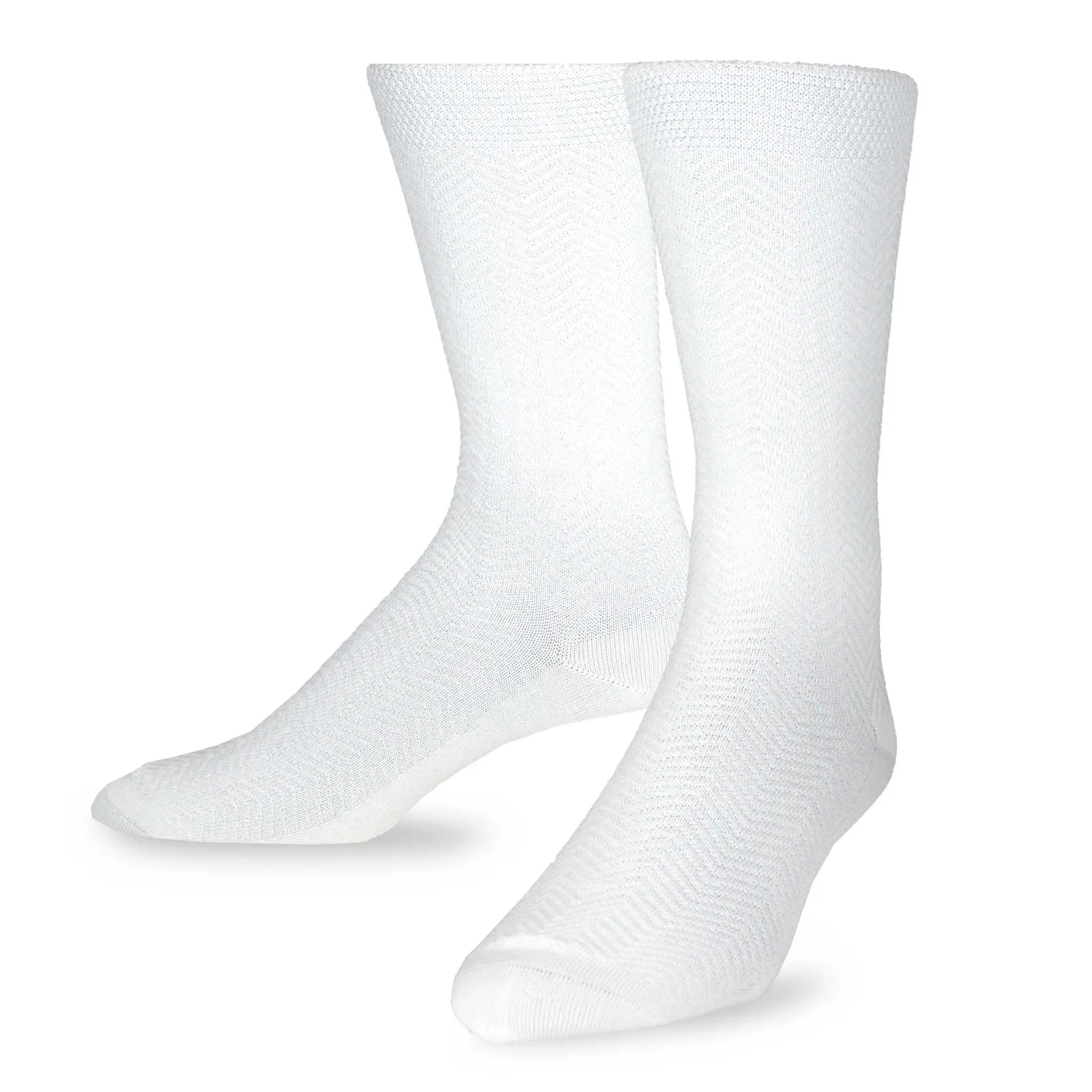 TeeHee Socks Men's Casual Bamboo Crew White, Khaki, Brown 3-Pack (50020)