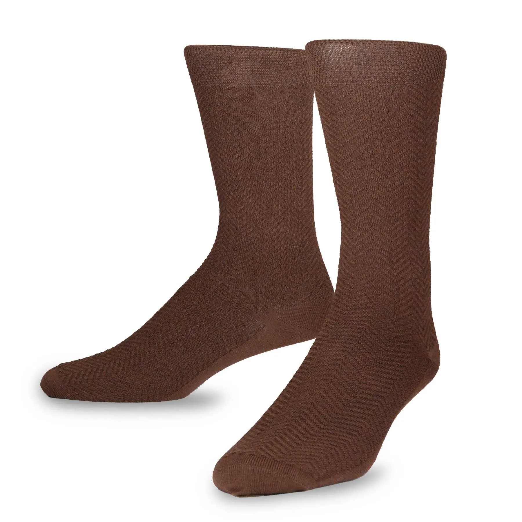 TeeHee Socks Men's Casual Bamboo Crew White, Khaki, Brown 3-Pack (50020)