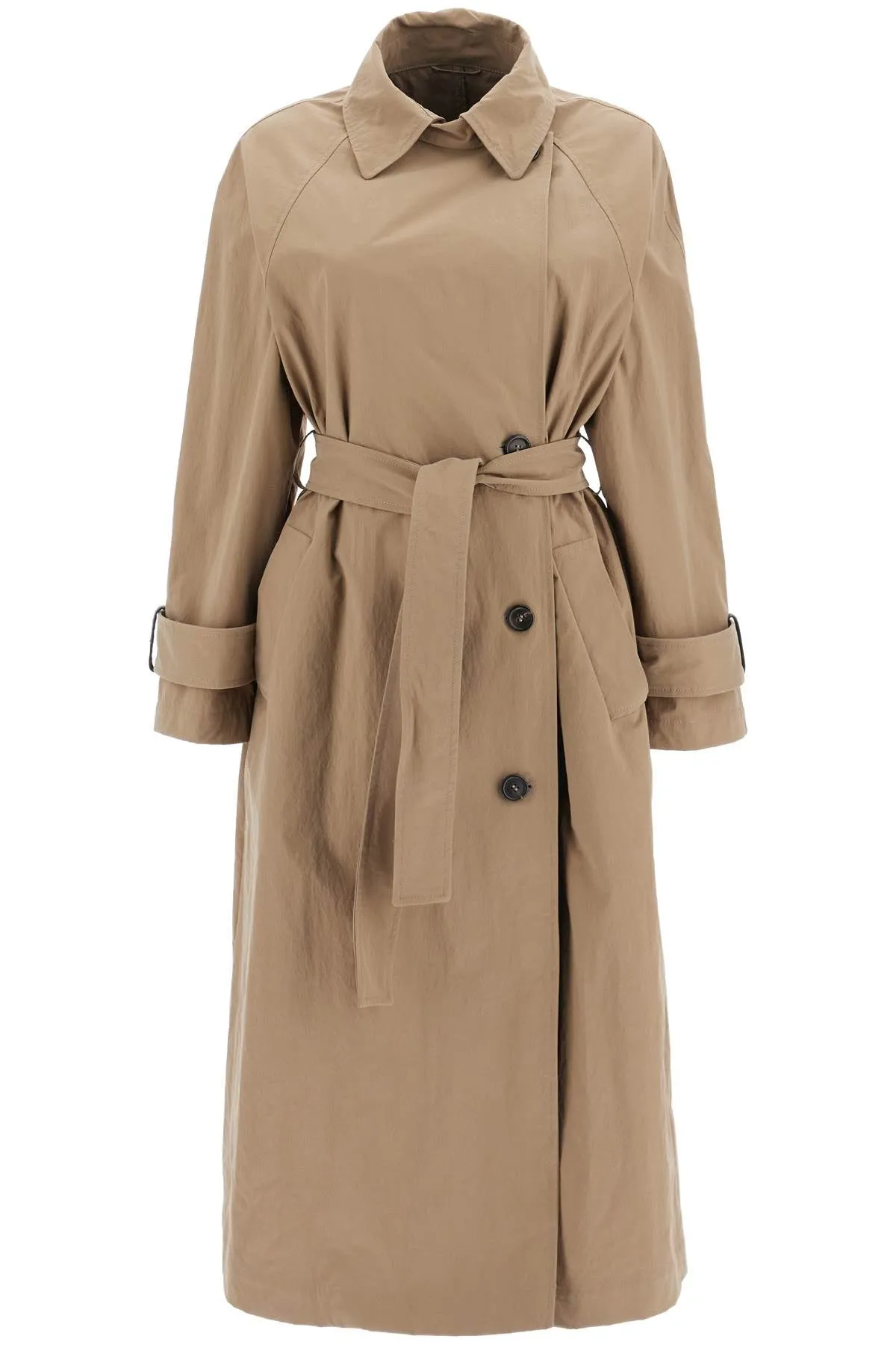 TRENCH COAT WITH SHINY CUFF DETAILS