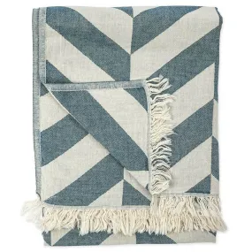 Turkish Towel - Large Chevron - Petrol