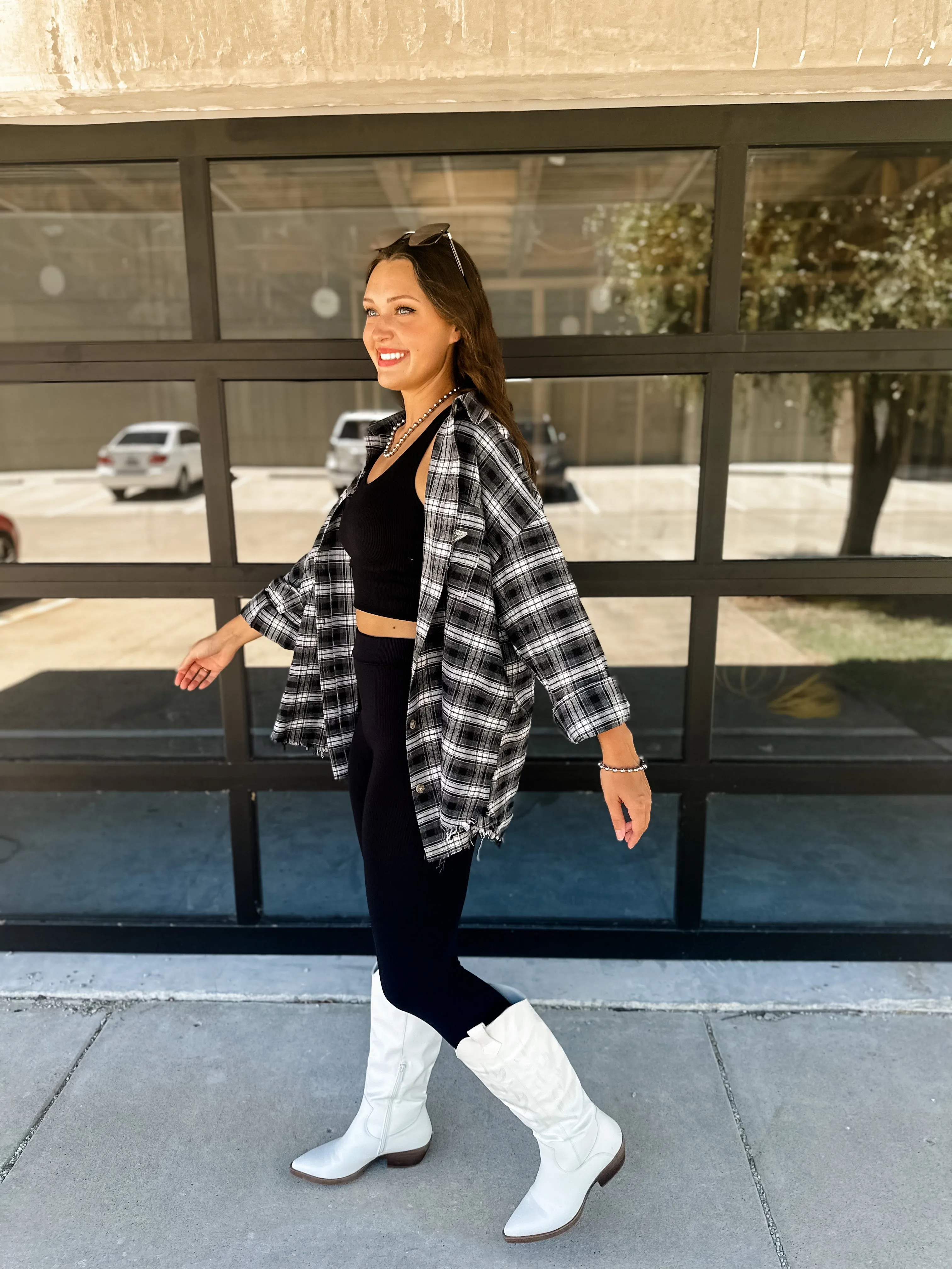 YOU'RE A STAR PLAID TOP